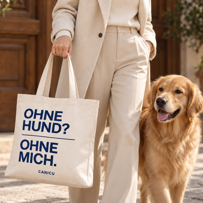 Jutebeutel "Ohne Hund? Ohne mich."